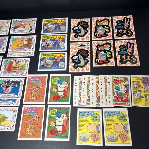 40pcs 1993 The Ren & Stimpy Show Trading Cards Stickers Activities Topps USA - Picture 8 of 8